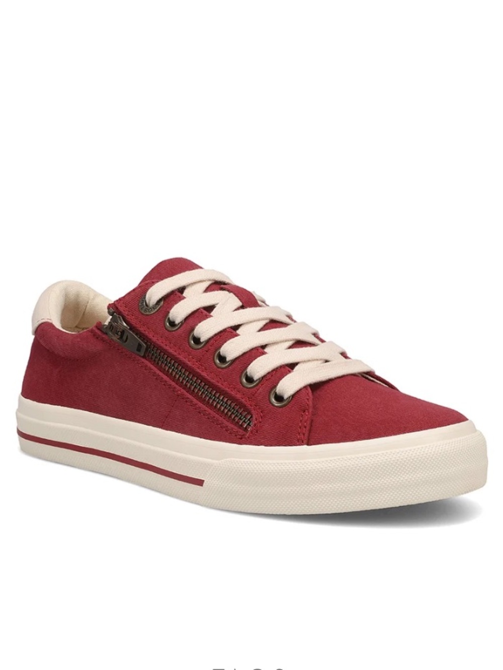TAOS Z SOUL Women's sneakers in a crimson canvas finish Size 7.5